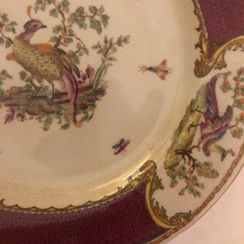 Gorgeous Vintage Display or Wall Plate Pheasant Motif Circa 1980’s 10 1/4” Fancy - Picture 11 of 11